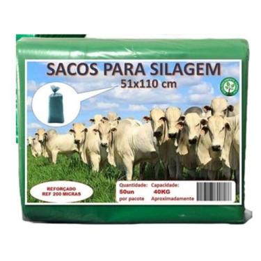 Imagem de Saco Para Silagem Silo Fardo Com 250 Un + 250 Abraçadeiras - PlastSilo