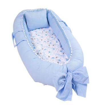 Imagem de Ninho Redutor de Berço Para Bebê com Travesseiro Menina Menino (Meu Príncipe Azul)