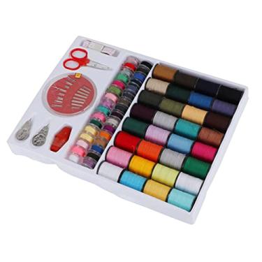 Imagem de AYNEFY Fio de Rosca, Conjunto de Bobinas de Fios de Costura, Kit de Cordas de Rosca de 64 PCs, Adequado para Costura Manual ou de Máquina, de Portátil Multicolorido Com Acessórios, ótimos para Projetos de