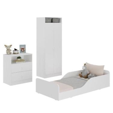 Imagem de Quarto Infantil Completo Colchão Incluso Multimóveis Branco - MULTIMOV