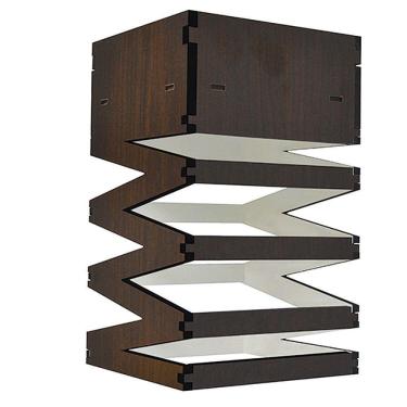 Imagem de Lustre Pêndulo de Teto Caixa Retangular Mdf Laminado Tabaco