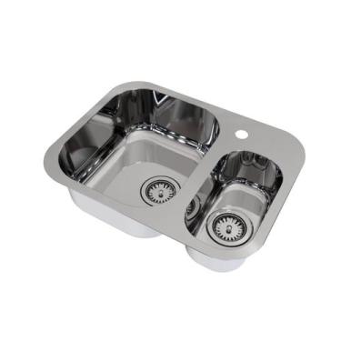 Imagem de Cuba Dupla de Embutir 54,5x40x18 Inox Alto Brilho Lift Docol