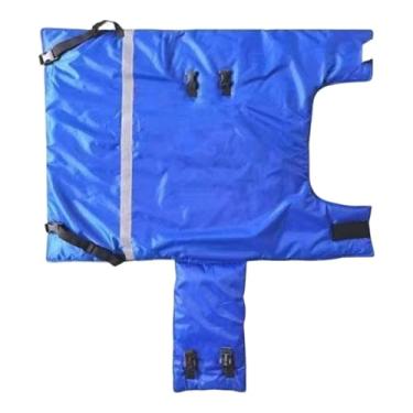 Imagem de Bothyi Roupas quentes para bezerros em tecido Oxford azul, acessórios à prova de frio para manter os bezerros aquecidos e confortáveis, jaqueta com manta, Algodão Xl