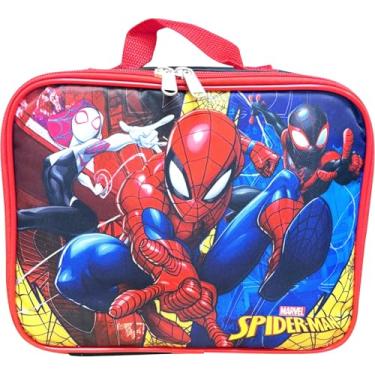 Imagem de Ruz Lancheira isolada do Homem-Aranha infantil (preta/vermelha/vermelha)