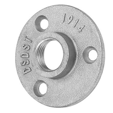 Imagem de 1/2" Base de Flange 10pcs 3 Furos 65mm/2.56in DN15 Rosca de Base de Tubo de Flange Decorativo Flange de Piso Encaixes de Tubo Liga/Ferro Fundido Opcional para Fixar Todos os Tipos de Tubos (liga de alumínio)