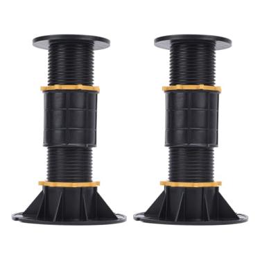 Imagem de Hyuduo Perna de Suporte Estrutura Cama Ajustável, Perna de Móveis para Serviços Pesados ​​PP 8,66-14,17 Polegadas, Sem Conjunto de Parafusos para Ripas de Madeira e Estruturas de Metal, Aumenta a