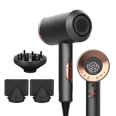 Imagem de Kiboule Secador de cabelo Vento Grande Secagem Rápida Hidrata o Cabelo com 3 Bocais de Vento de Estilo Household Hotel Hair Salon Secador de Cabelo 110V