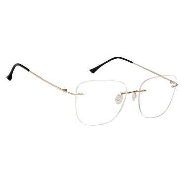 Imagem de Armação Óculos Feminino Balgriff Titanium Sem Aro Flutuante De Grau Tremix-Feminino