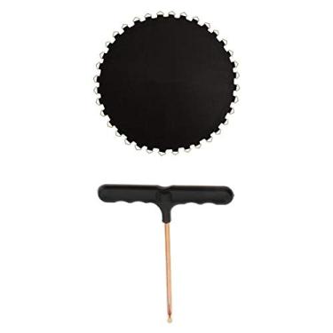 Imagem de Substituição de tapete de trampolim de jardim com costura resistente para melhor - almofada de salto UV para trampolins de 1,8 m a 36 m - para crianças e adultos - preto, fivela de 1,8 m - 36