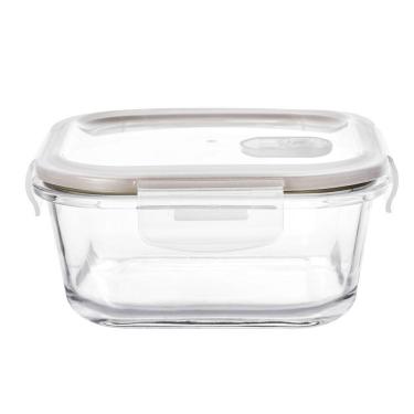 Imagem de Pote Hermético Quadrado Em Vidro 520ml 65x137x137cm