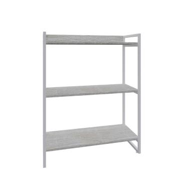 Imagem de Estante Kuadra 80x40x104cm C/03 Prateleiras Snow / Est.branca Snow / Est.branca