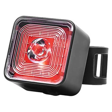 Imagem de barenx Luz traseira de bicicleta, recarregável por USB, lâmpada de alto lúmens, luz traseira para bicicleta de segurança, fácil instalação, luz de detecção de freio para ciclismo - E105S traseira