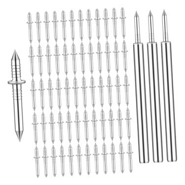 Imagem de WeiLaiKeQi 300 peças de pregos de chifre de carneiro para rodapé, parafusos sem emenda, pregos de cabeça dupla sem deixar marcas.