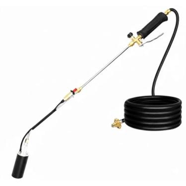 Imagem de FORENEE Queimador de ervas daninhas de propano com autoignição, 1.800.000 BTU, mangueira de 3 m, para capina e derretimento da neve