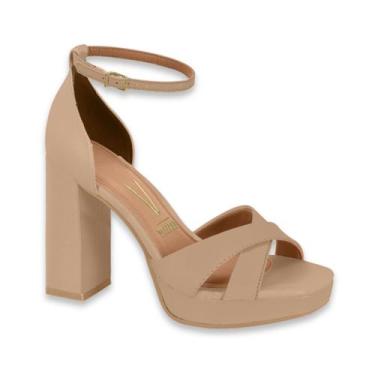 Imagem de Sandália Feminina Vizzano Salto Alto Meia Pata Casual Festa Ref: 6551.