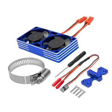 Imagem de harayaa Kit de Ventoinhas para Dissipação de Calor do Motor de Carro RC 22000RPM Instalação Rápida Acessórios Leves Radiador de Motor Ventoinhas de, Azul