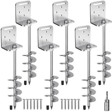 Imagem de Kit de Anclajes al Suelo BeneLabel 6 Piezas de 46 cm para Trampolín