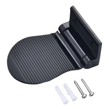 Imagem de harayaa Apoio para os pés dobrável para chuveiro, banquinho compacto para depilar as pernas, economiza espaço, portátil e versátil, acessório para montagem na, Preto