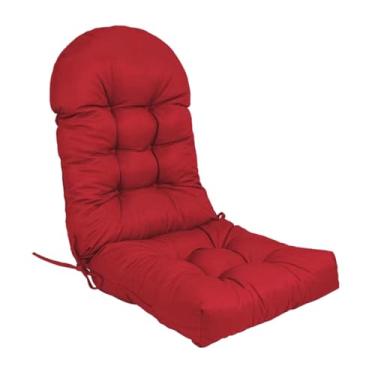 Imagem de IEUDNS Almofada para cadeira com encosto alto, almofada para pátio, à prova d'água, cadeira de balanço, para jardim, sala de estar, pátio, VERMELHO