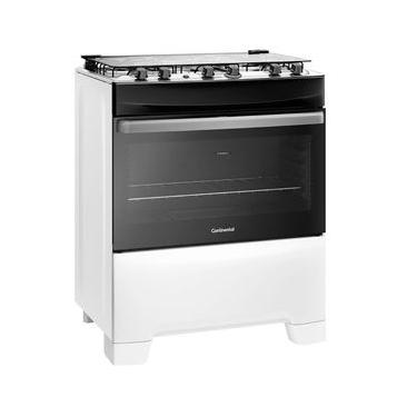 Imagem de Fogão Continental 5 Bocas FC5IB com Mesa de Inox, Tecnologia Top Limpa Fácil e Acendimento Automático – Branco