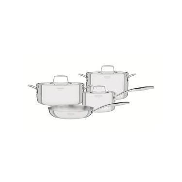 Imagem de Jogo de Panelas Tramontina Grano em Aço Inox com Corpo Triplo e Cabos e Alças 4 Peças