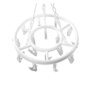 Imagem de Varal Redondo para Roupas Íntimas com 24 Prendedores, Azul, para Meias e Calcinhas