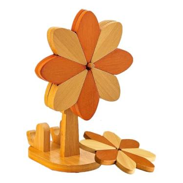 Imagem de Trivets De - Moinho de com Suporte para Telemóvel,Conjunto de Trivets Moinho de Apoio de Panelas de - Para Cozinha Sala De Estar Mesa De Jantar Decoração Estilo Rural Natal