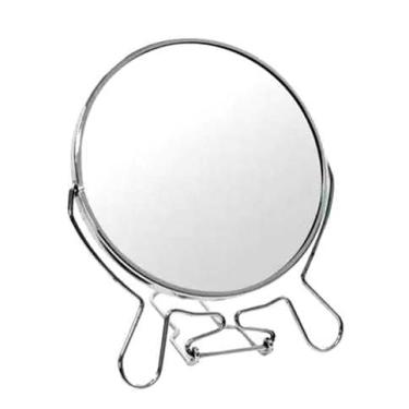 Imagem de Espelho Dupla de Aumento 3X Redondo de Mesa Dupla Face Giratória 360 Graus Penteadeira Multiuso (Redondo)