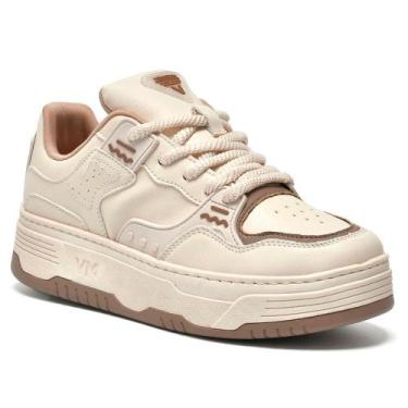 Imagem de Tênis Casual Feminino Via Marte, Bege, 38