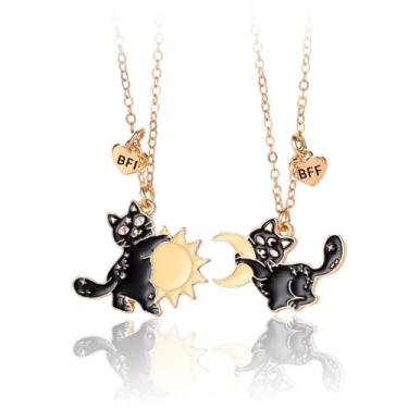 Imagem de Colar de amizade para mulheres, joias fofas de gato para melhor amiga, aniversário, dia dos namorados, casal, moda, estilo criativo, presentes de Natal, presentes de amizade para mulheres, dia dos