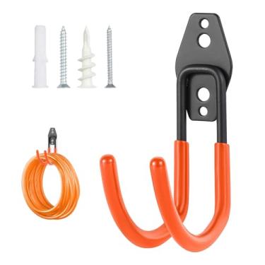 Imagem de Pruite Suporte de mangueira de jardim de metal - Suporte de mangueira resistente Suporte de parede com parafusos, 1 pacote com suporte de mangueira cabides de mangueira para uso externo, adequado para