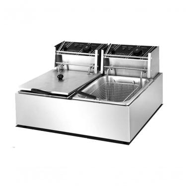 Imagem de Fritadeira Elétrica 2 Cubas Aço Inox 10 Litros 110V 3600w