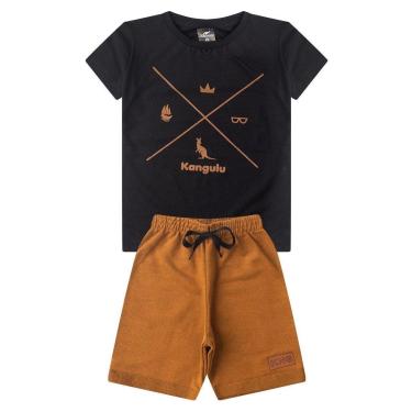 Imagem de Conjunto Infantil Menino Algodão Premium Verão Símbolos Kangulu-Masculino