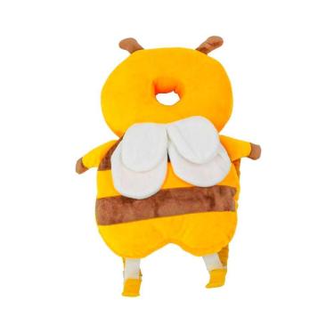 Imagem de Almofada Mochila Proteção Cabeça Anti Queda Costas Bebe Amarelo