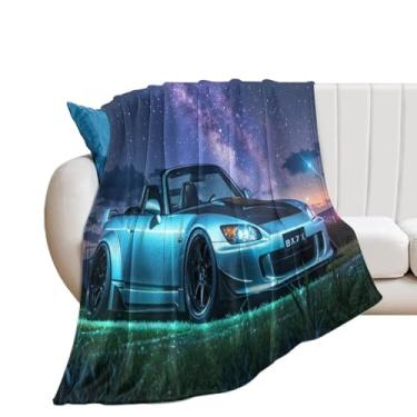 Imagem de HouLaiZhe Cobertor Super Macio Flanela S2000 Céu Estrelado Noturno JDM Cobertores de Refrigeração Leve para Sofá-Cama Cadeira Sofá Carro Viagem ao Ar Livre Leve Quente 127 cm x 178 cm