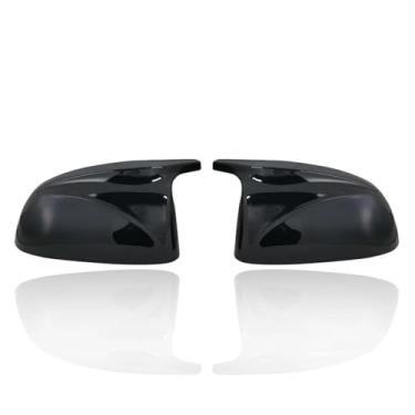 Imagem de VDLJA Capa de espelho retrovisor de carro para BMW X3 G01 X4 G02 X5 G05 X6 G06 X7 G07 2018-2023 2019, tampas de cobertura de espelho de asa lateral capa de espelho retrovisor de chuva, A/preto