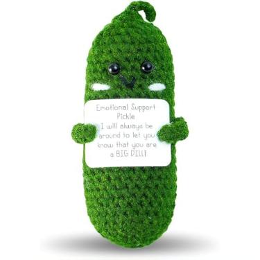 Imagem de Suporte emocional de crochê de fogo de lixo, presente de apoio positivo feito à mão para conselheiro professor gerente colega de trabalho Bestie decoração de mesa de escritório presentes engraçados