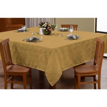 Imagem de Toalha de Mesa 2,00mx1,40m 6 lugares Jacquard Adamascado Luxo - Rafalo