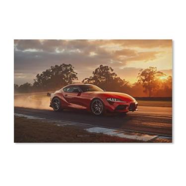 Imagem de HouLaiZhe Drift Sports Car Sup Jdm Pôsteres Pôr do Sol Tela Parede Estética Decoração de Parede Pintura de Parede Sala de Galeria Decoração de Parede para Quarto Sala de Estar Escritório 11 x 17