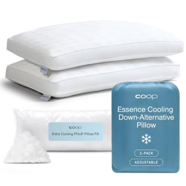 Imagem de Conjunto de 2 travesseiros alternativos refrescantes para dormir Coop Home Goods Essence, tamanho king size, para pessoas que dormem quentes, travesseiros de hotel de luxo frescos ao toque para