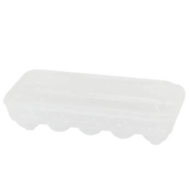 Imagem de Organizador de Ovos em Plástico com Tampa, Translúcido, Capacidade 10 Ovos, 23,1 x 11,4 x 6,8 cm, para Geladeira e Despensa
