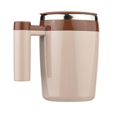 Imagem de Caneca de Mistura Automática 380mL com Tampa Magnética Elétrica para Café Leite Cacau Chocolate Quente Chá