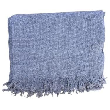 Imagem de Manta Para Sofá Decoração(Azul bebe mesclado)