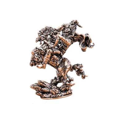Imagem de BLWOTMOR Escultura em Miniatura de Cavalo em Latão, Peça Decorativa Criativa com Estilo Retrô, Ideal para Colecionadores, Perfeita para Decorar Prateleiras de, Style B