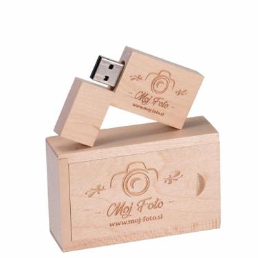 Imagem de Pen drive USB de madeira personalizado, pen drive USB gravado personalizado para estúdios de fotografia/música, marca corporativa, lembrancinhas de casamento, presentes de negócios, eventos