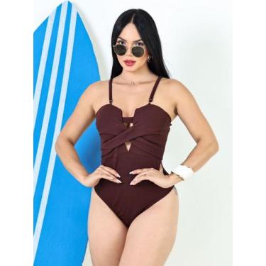 Imagem de Body Maiô Feminino Elegante com Alcinha Regulável Bojo e Forro Top Sol