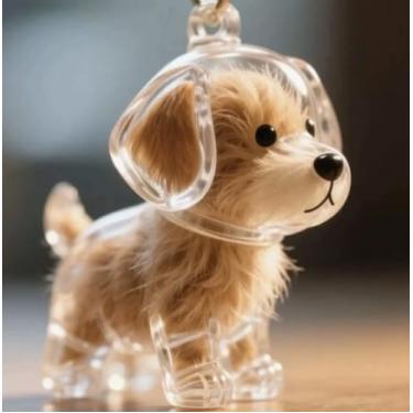 Imagem de HouseUp Conjunto de chaveiro de lembrança de pelo de cachorro (3 peças) 04