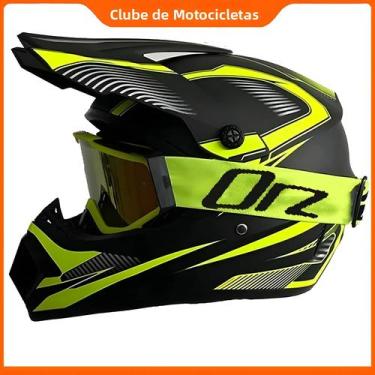 Imagem de Capacete De Motocross Infantil Para Off-Road Com Equipamento De Proteç