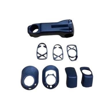 Imagem de Guidão de carbono para bicicleta de estrada/corrida com elevação, cabeamento interno integrado e cockpit oculto, compatível com SL7 de 70 mm a 130 mm.(Stem 130mm only)