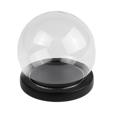 Imagem de Ｂｅｓｇａ Cúpula de vidro para terrário, globo de vidro com suporte para exibição de figuras, Base Plana Preta